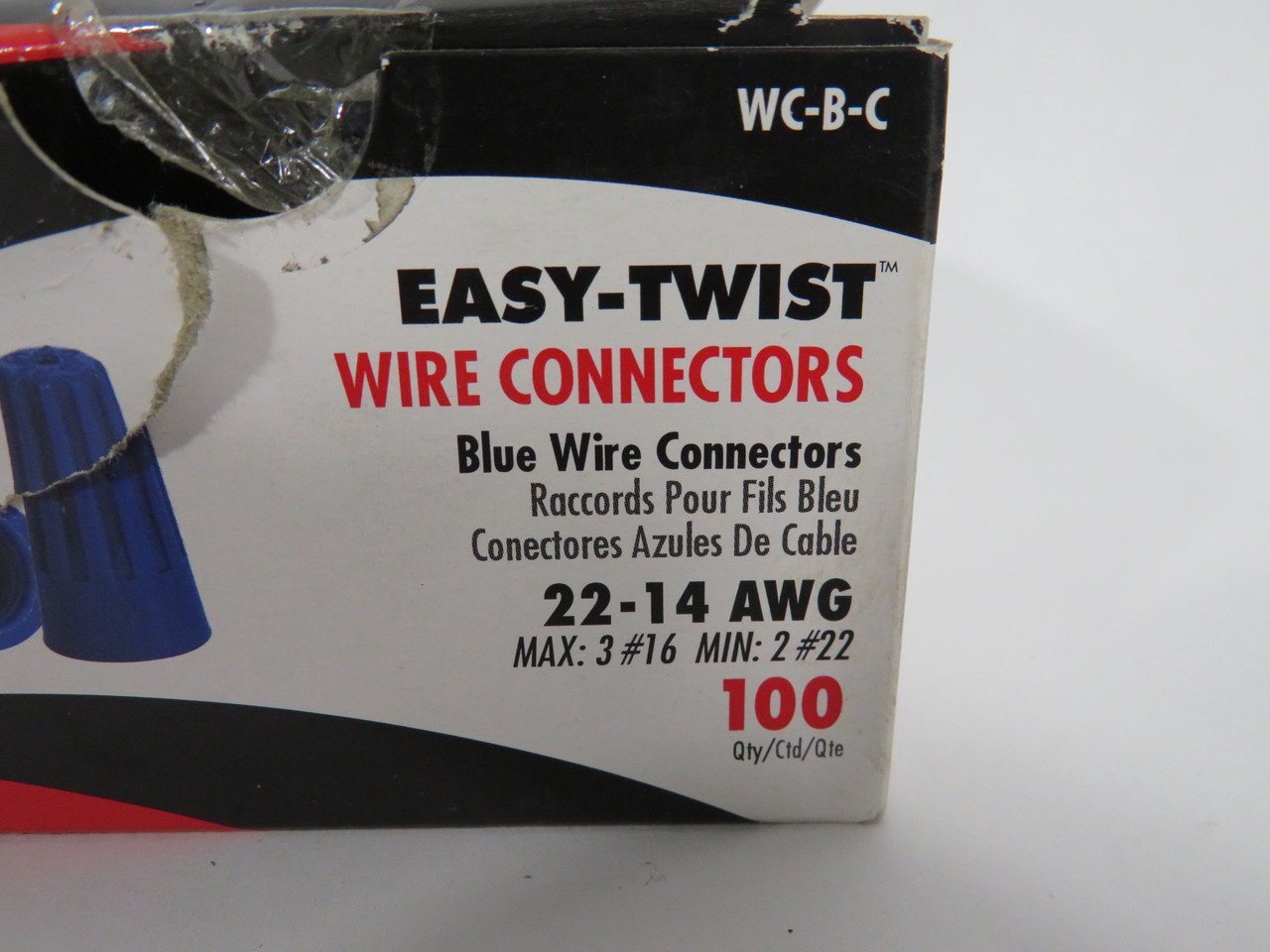 NSI WC-B-C Blue Easy Twist Wire Connector 22-14AWG Lot of 65 *Damaged Box* NEW