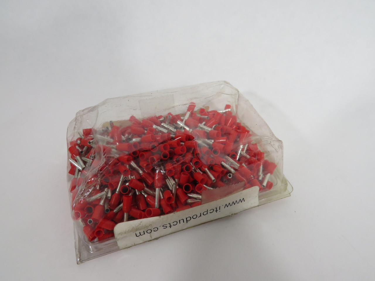 ITC 101.008 Red Single Insulated Ferrule 1.0mm2(18 AWG) 500Pk *Damaged Case* NEW