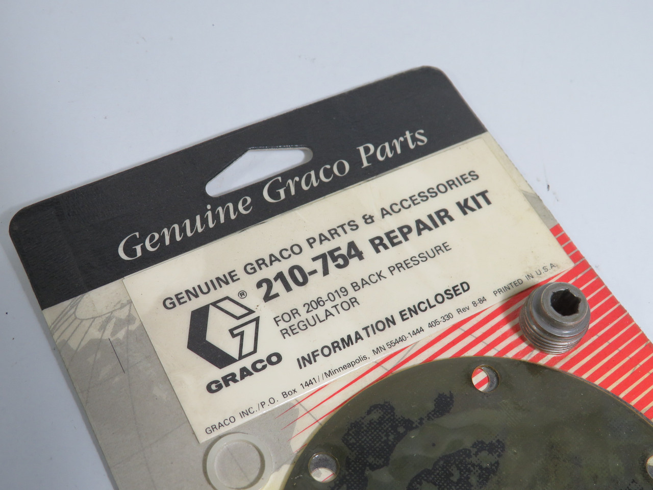 Graco 210-754 Repair Kit For 206-019 Back Pressure Regulator NEW