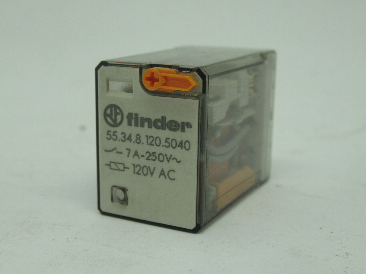 Finder 55.34.8.120.5040 Relay 120VAC 7A 14 Blade USED
