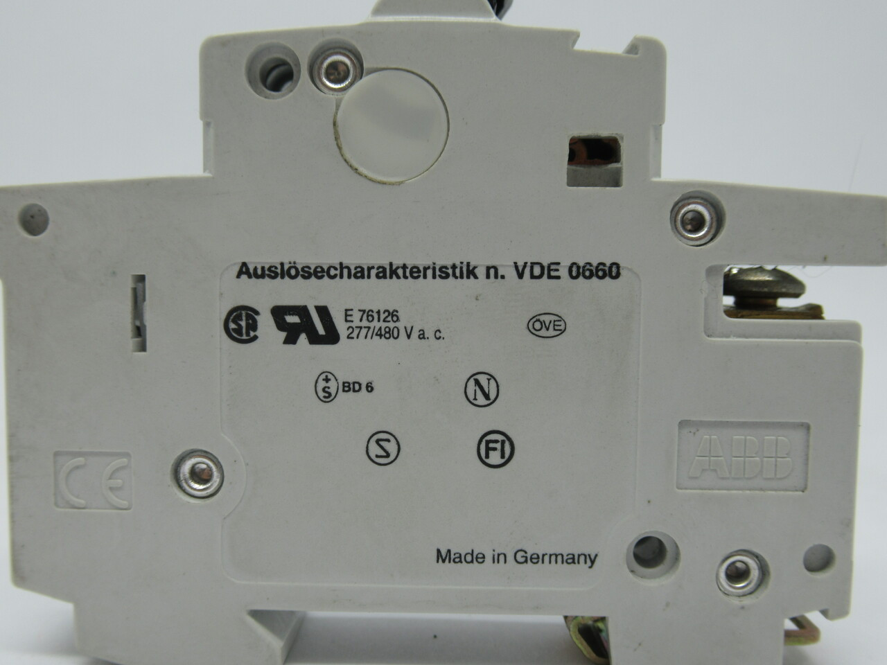 ABB S271-K4A Mini Circuit Breaker 1Pole 4A 230/400V 277/480VAC USED