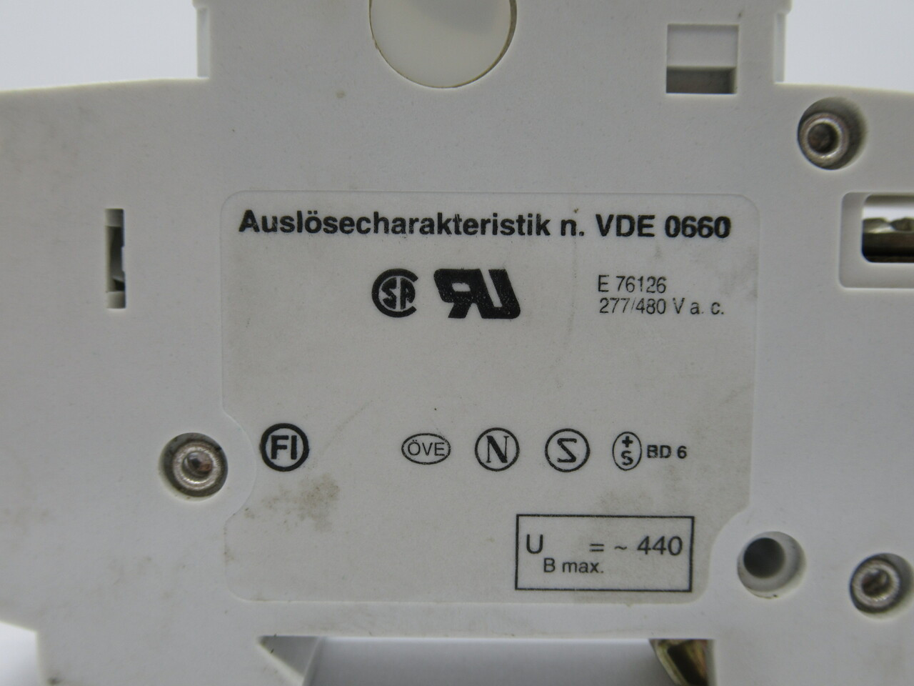 ABB S271-K1.6 Mini Circuit Breaker 1Pole 1.6A 240/415V 227/480VAC UB= 440V USED