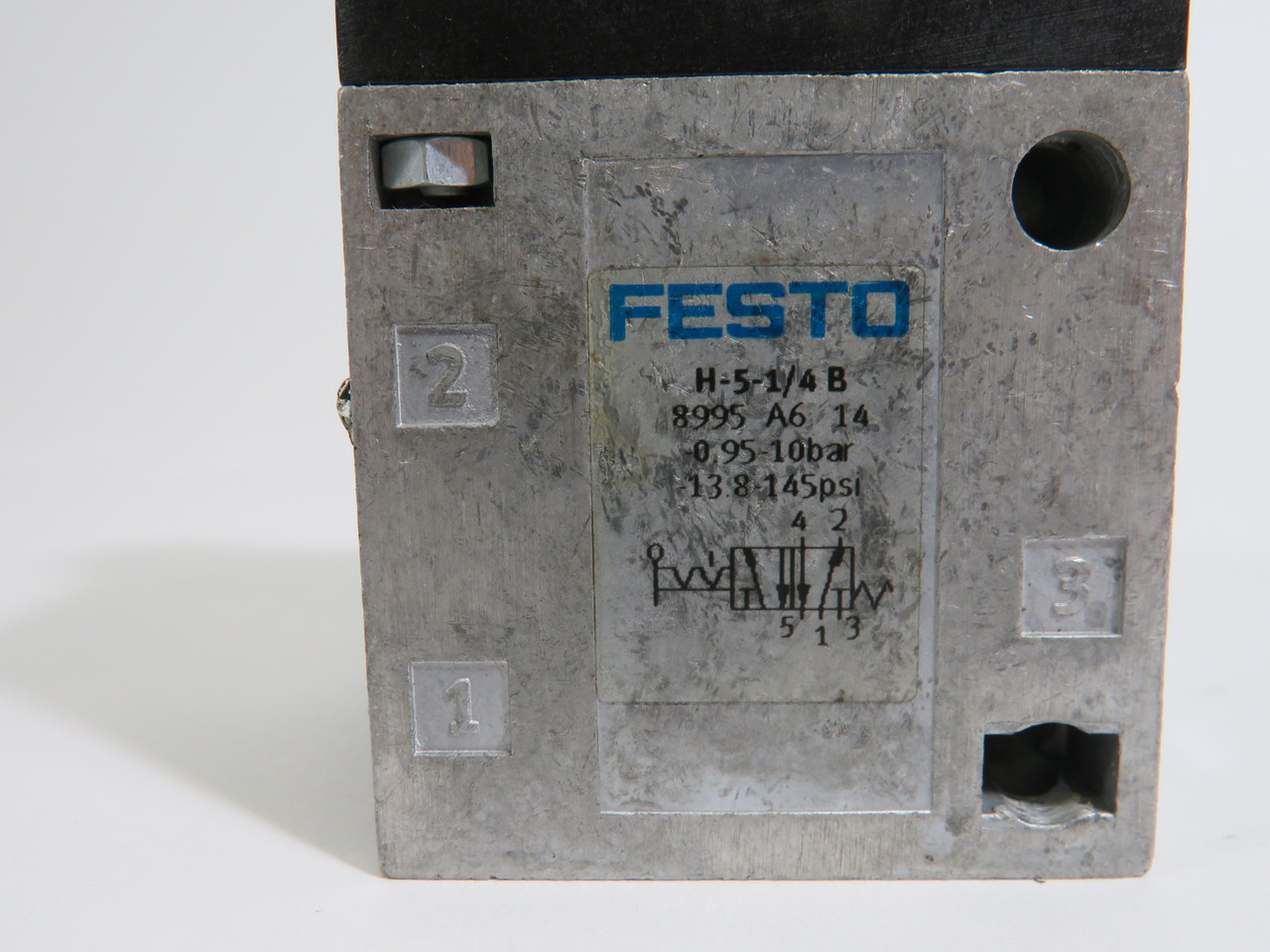 Festo 8995 H-5-1/4B Hand Lever Valve 1/4" 10 Bar NOP