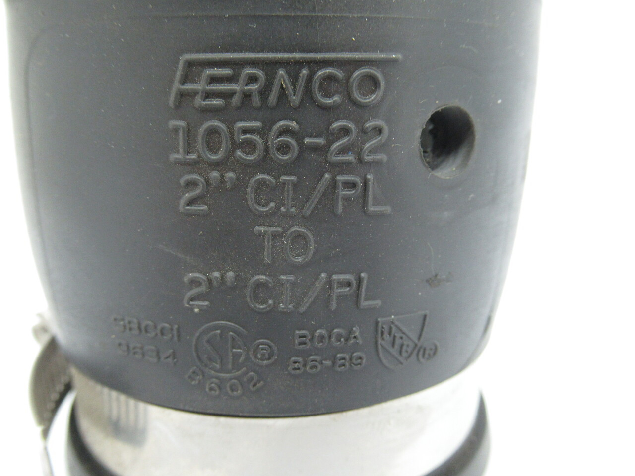 Fernco 1056-22 2"CI/PL + 2"CI/PL Rubber Flex Coupling *Shelf Wear* NOP