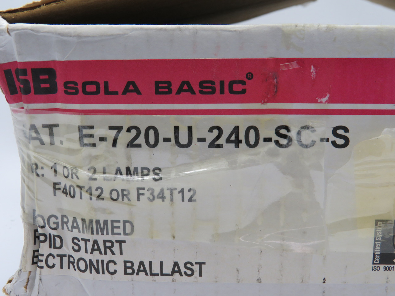 Sola E-720-U-240-SC-S Electronic Ballast 120/277V 0.59/0.25A 20-Pack *Open* NEW