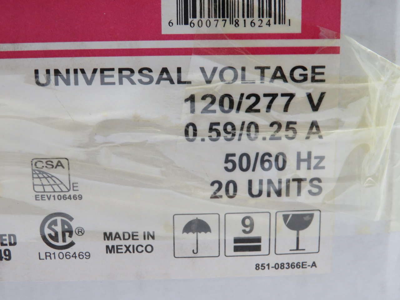 Sola E-720-U-240-SC-S Electronic Ballast 120/277V 0.59/0.25A 20-Pack *Open* NEW