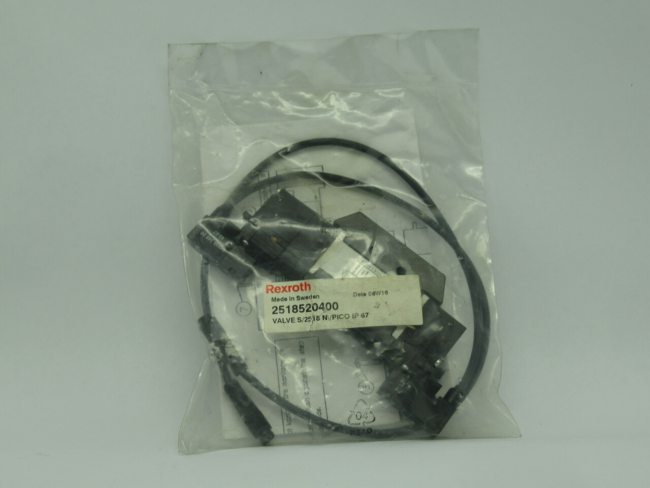 Rexroth 2518520400 Pneumatic Valve 7bar 24VDC 1.2W NWB