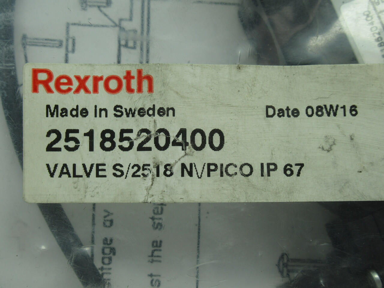 Rexroth 2518520400 Pneumatic Valve 7bar 24VDC 1.2W NWB