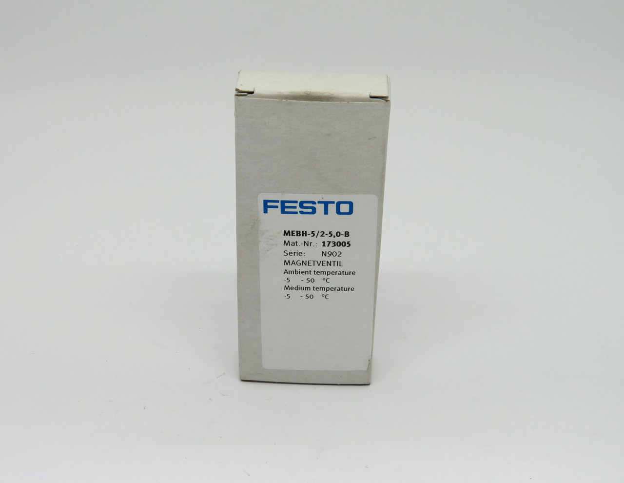 Festo 173005 MEBH-5/2-5,0-B Solenoid Valve 24VDC 1.5 W NEW
