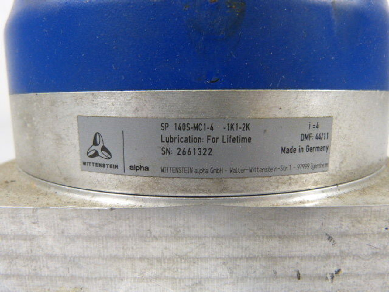 Wittenstein SP-140S-MC1-4-1K1-2K Planetary Gearbox 4:1 Ratio USED