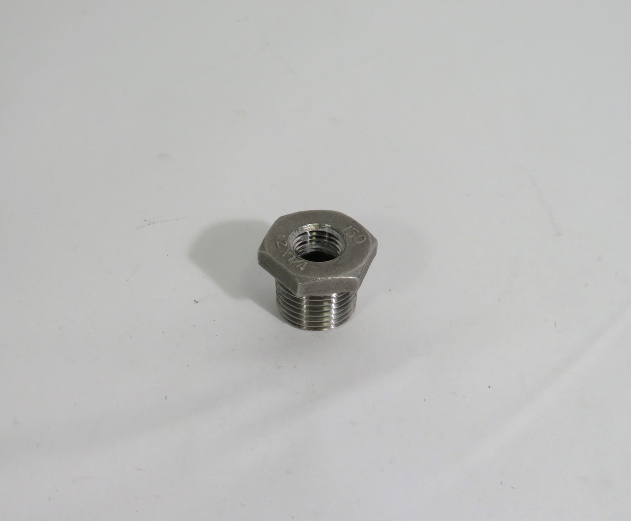 Generic 1/2x1/4 Threaded Hex Bushing 1/2" Male x 1/4" Female USED