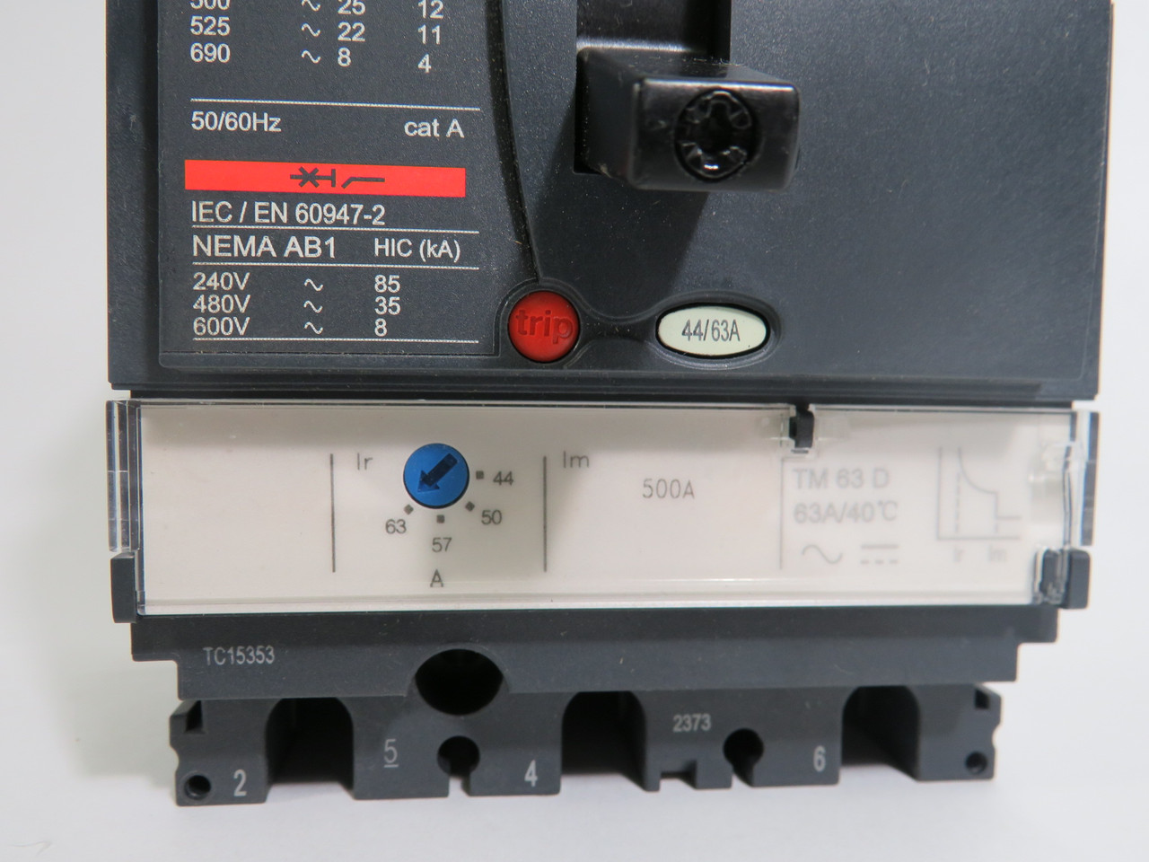 Schneider Electric LV429632 Circuit Breaker NSX100F 44/63A 690V 3-Pole USED