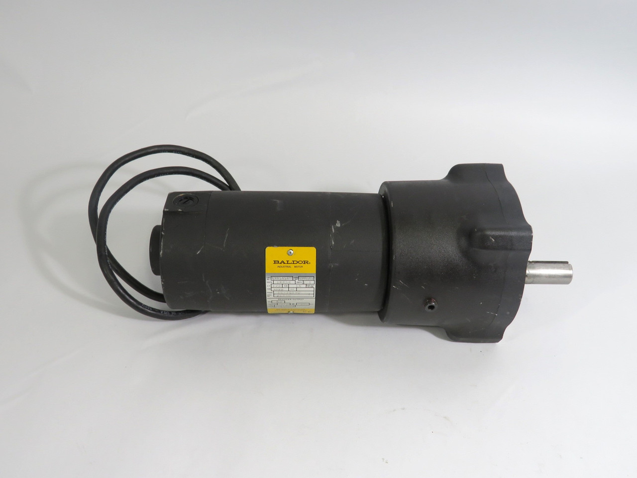 Baldor DC Gearmotor 30:1 Ratio 155Lb-in 1/4HP .18KW 83RPM 180VDC 1.1A USED