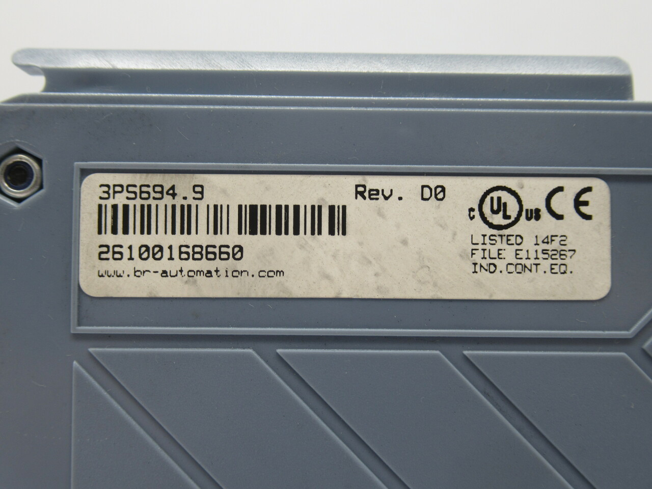 B&R Automation 3PS694.9 Power Supply Module Rev. D0 120VAC USED