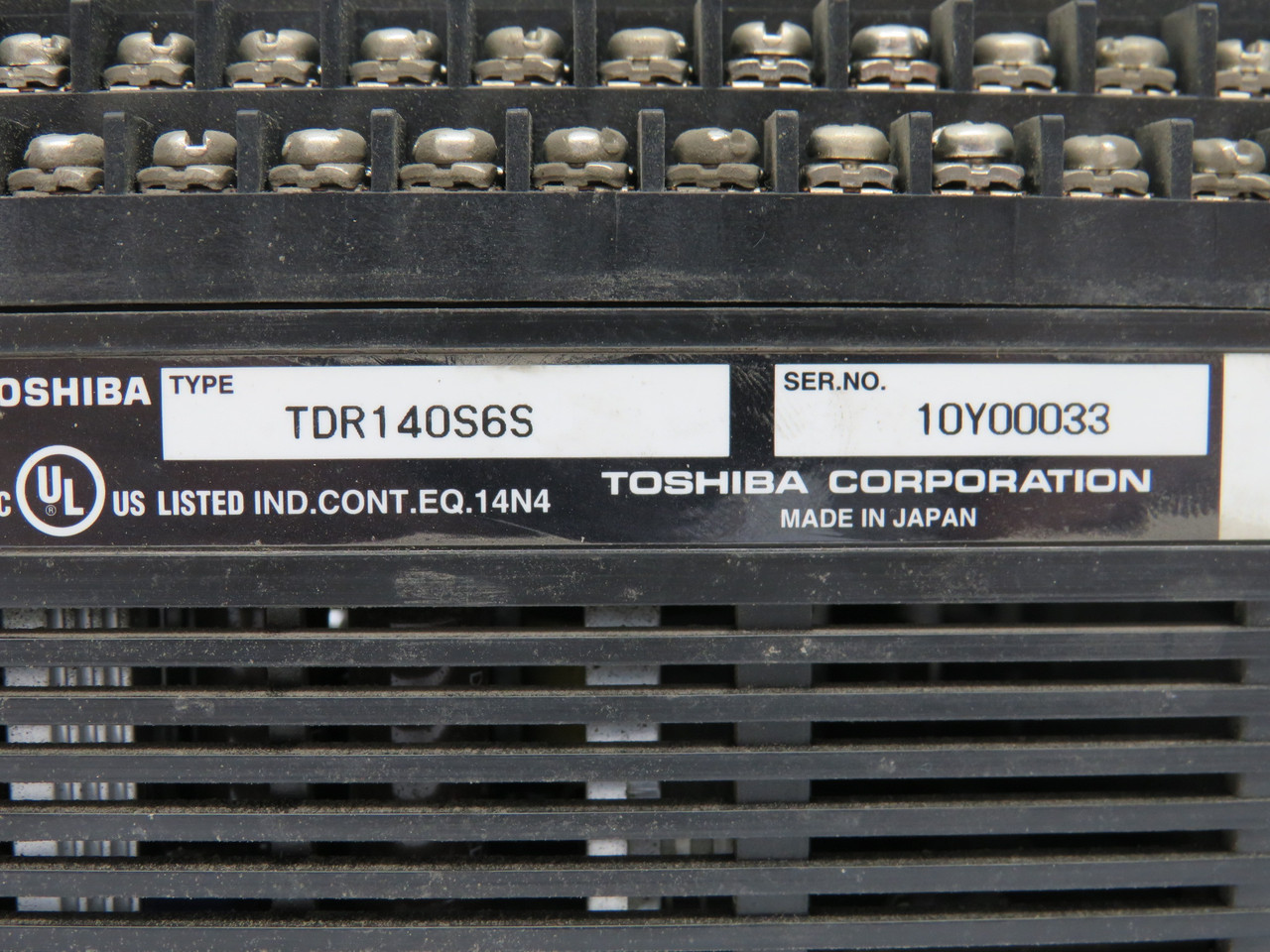 Toshiba TDR140S6S Programmable Controller 24VDC Input *Cosmetic Damage* USED