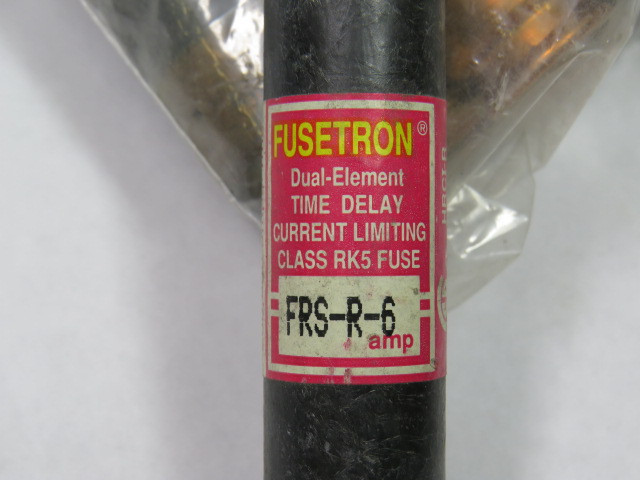 Fusetron FRS-R-6 Dual Element Time Delay Fuse 6A 600V Lot of 10 USED