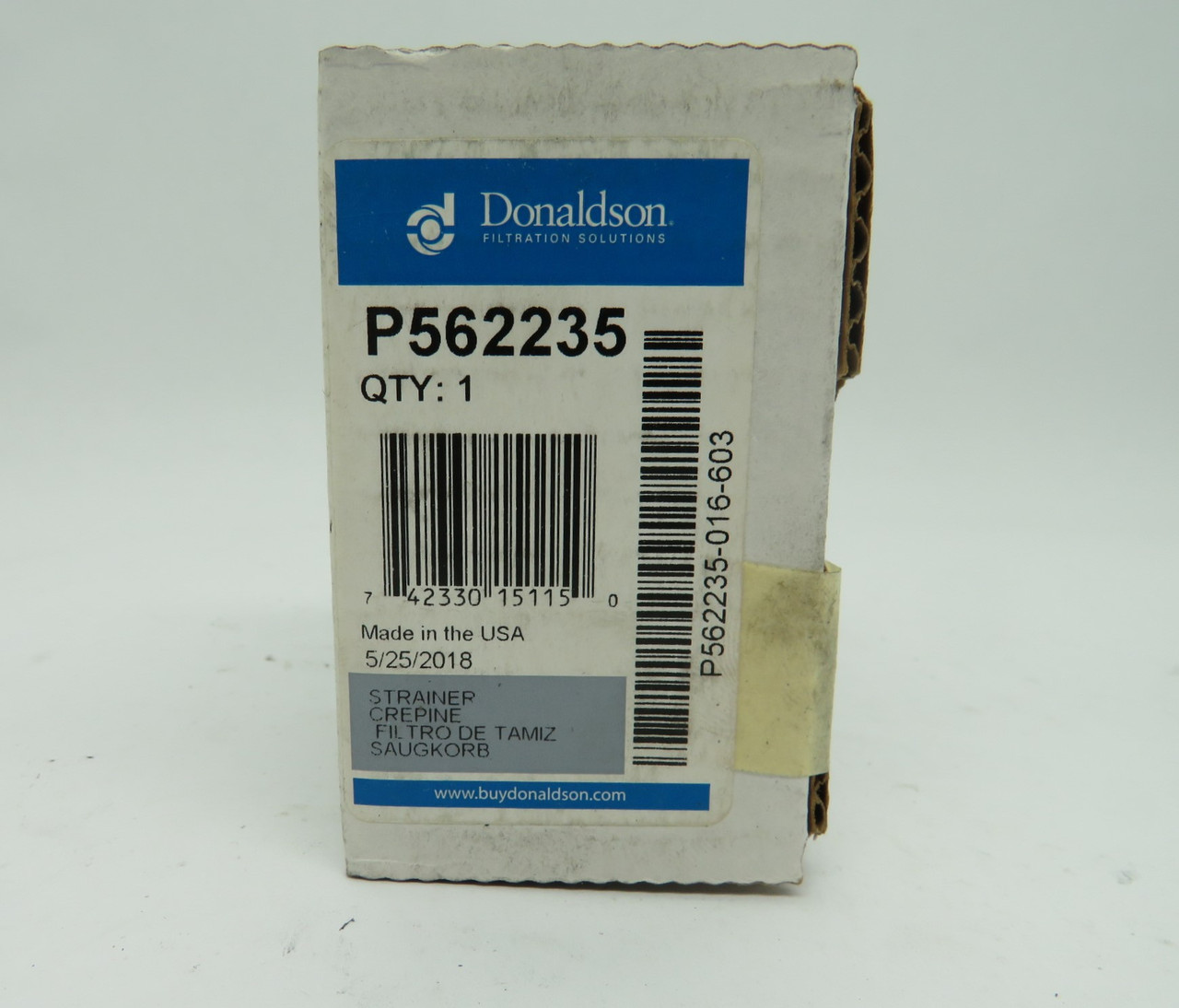 Donaldson P562235 Hydraulic Strainer Filter 1.90"OD 1"ID 3/8" NPT *Sealed* NEW