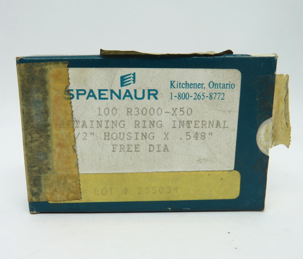 Spaenaur R3000-X50 Retaining Ring 1/2" Housing x .548"D Lot of 73 *Open Box* NEW