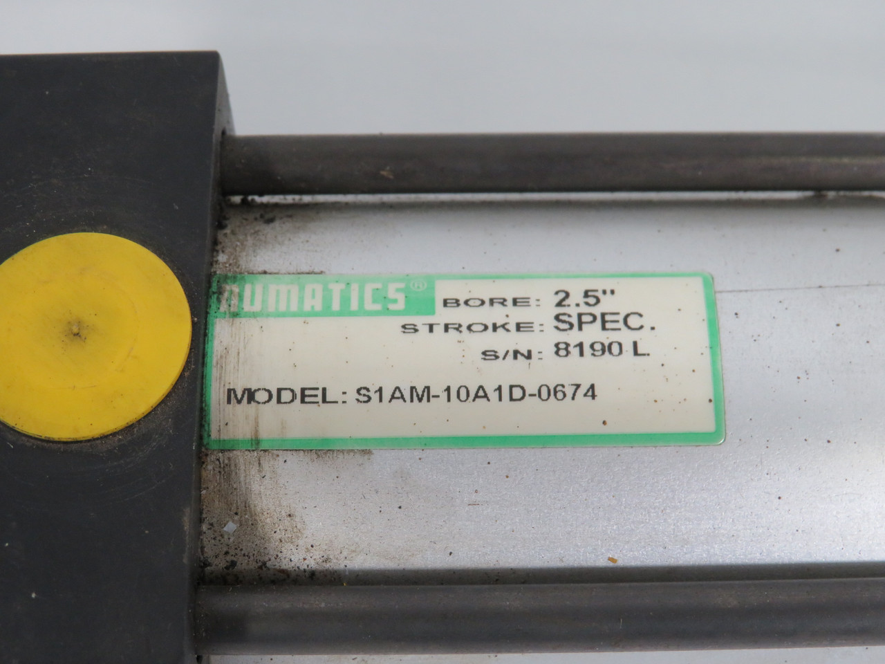 Numatics S1AM-10A1D-0674 Cylinder 2.5" Bore Spec Stroke USED