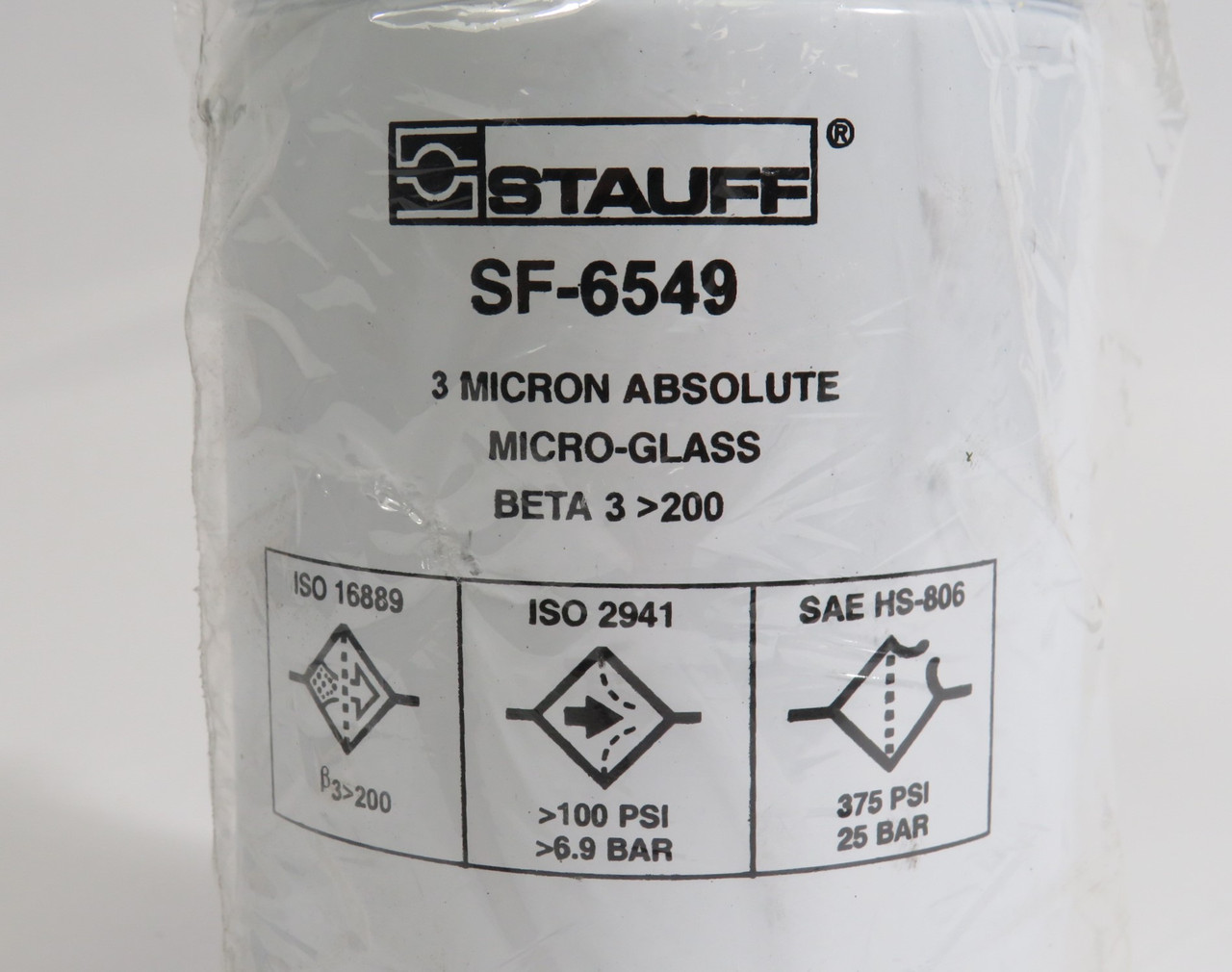 Stauff SF-6549 Replacement Filter Element 93.2mmOD 147mmL *Sealed Bag* NWB