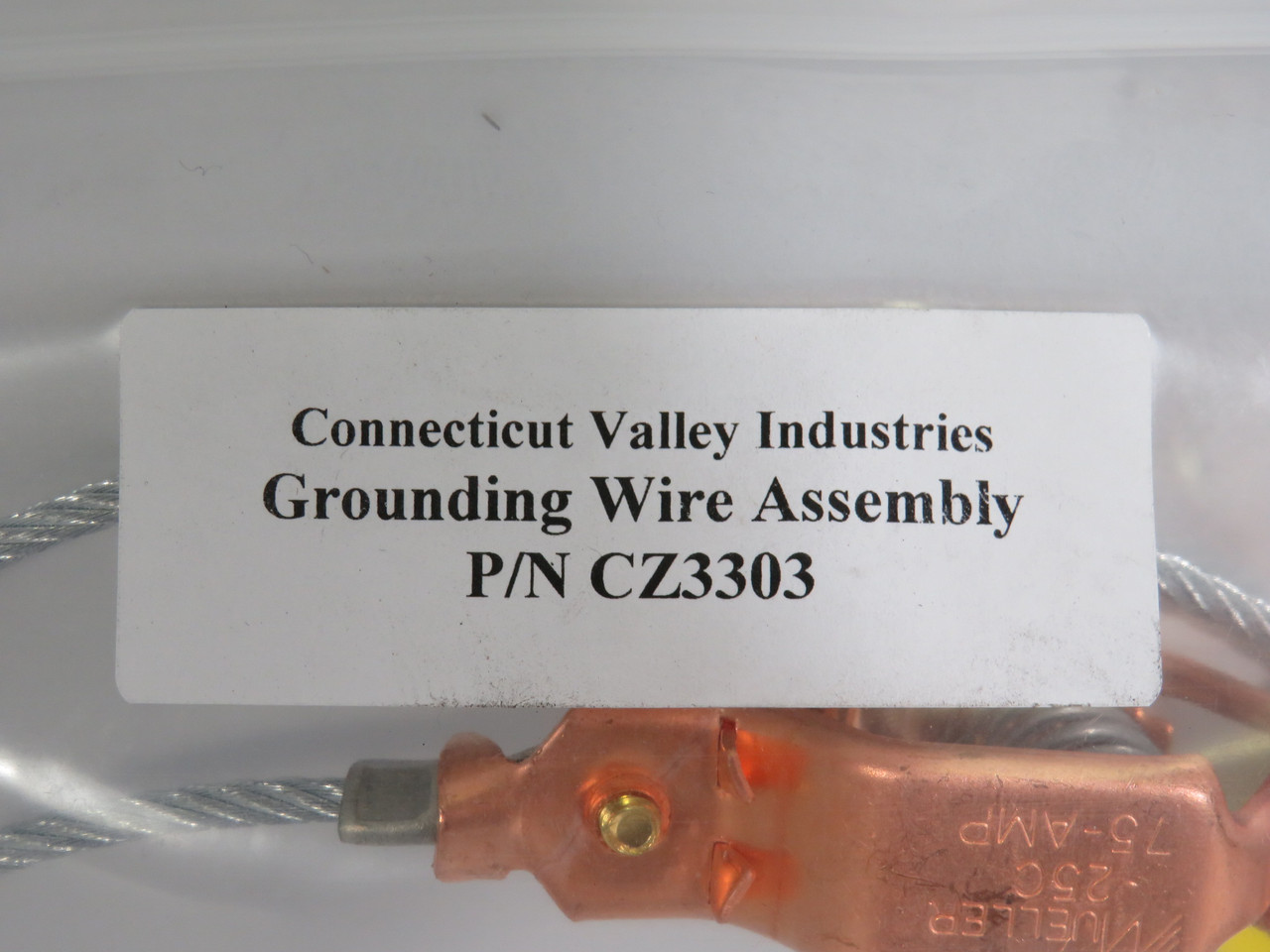 Connecticut Valley Industries CZ3303 Grounding Wire Assembly *Open Bag* NWB