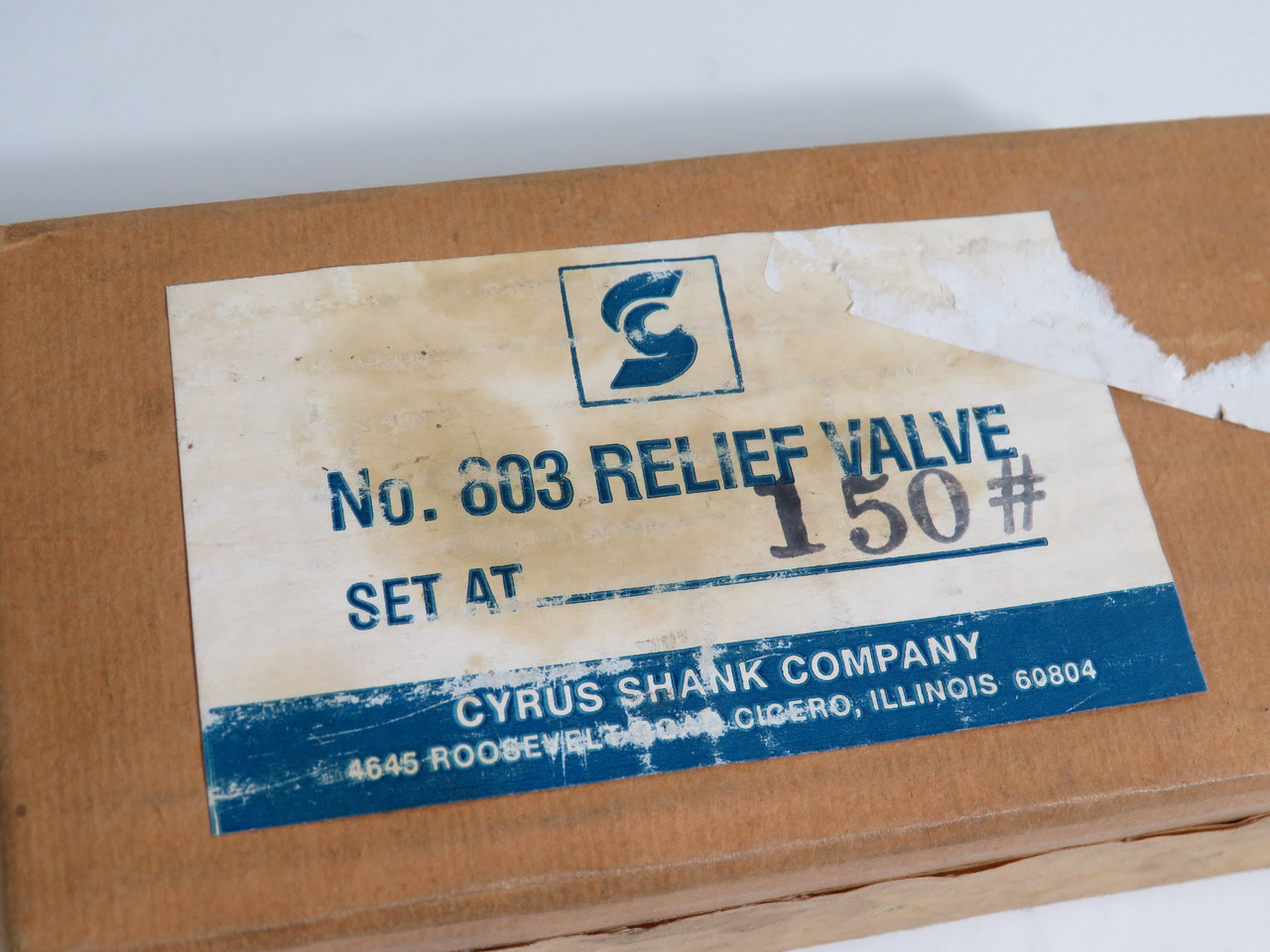 Cyrus Shank 803-150 Relief Valve 150Psi 1/2", 3/4" NPT *Sealed* NEW
