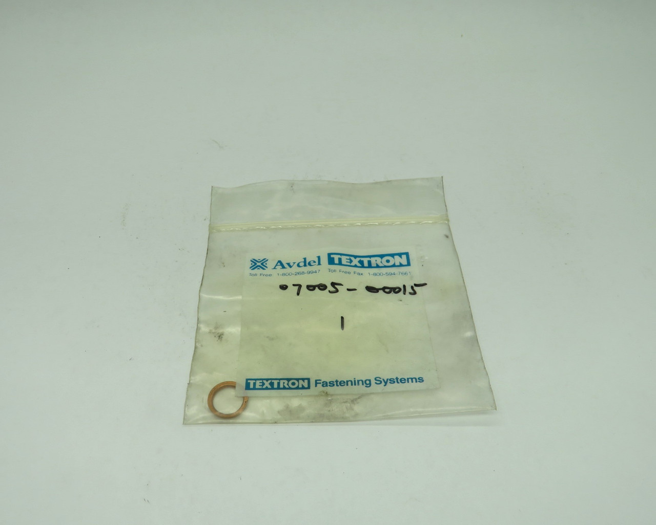 Avdel Textron 07005-00015 Sealing 1/4" Washer *Open Bag* NWB