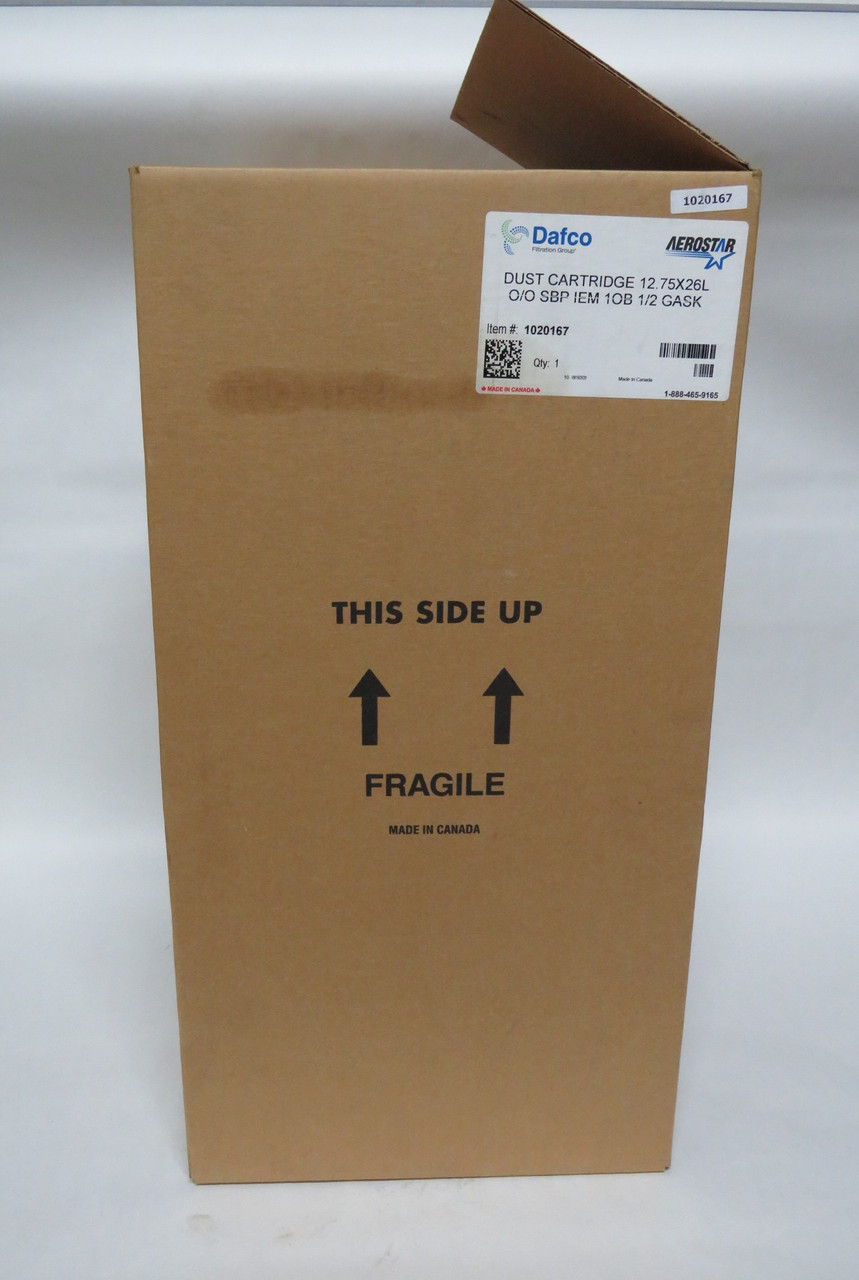 Dafco 1020167 Dust Cartridge 12.75 x 26L O/O SBP IEM 1OB 1/2 Gasket NEW