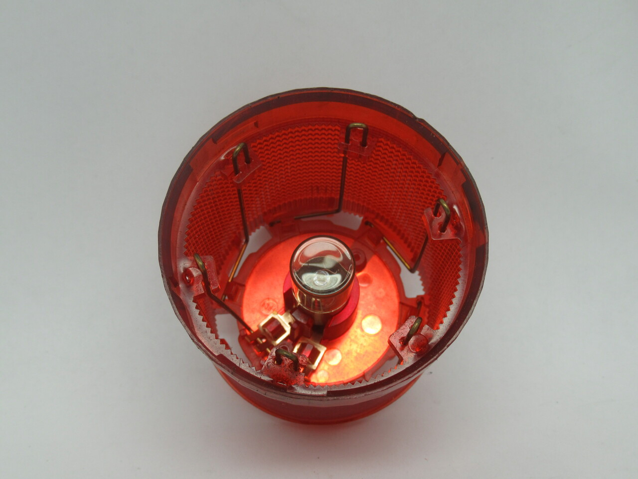 Siemens 8WD4-400-1AB Stack Light 7W 230VAC/DC w/Bulb *No Gasket* RED USED