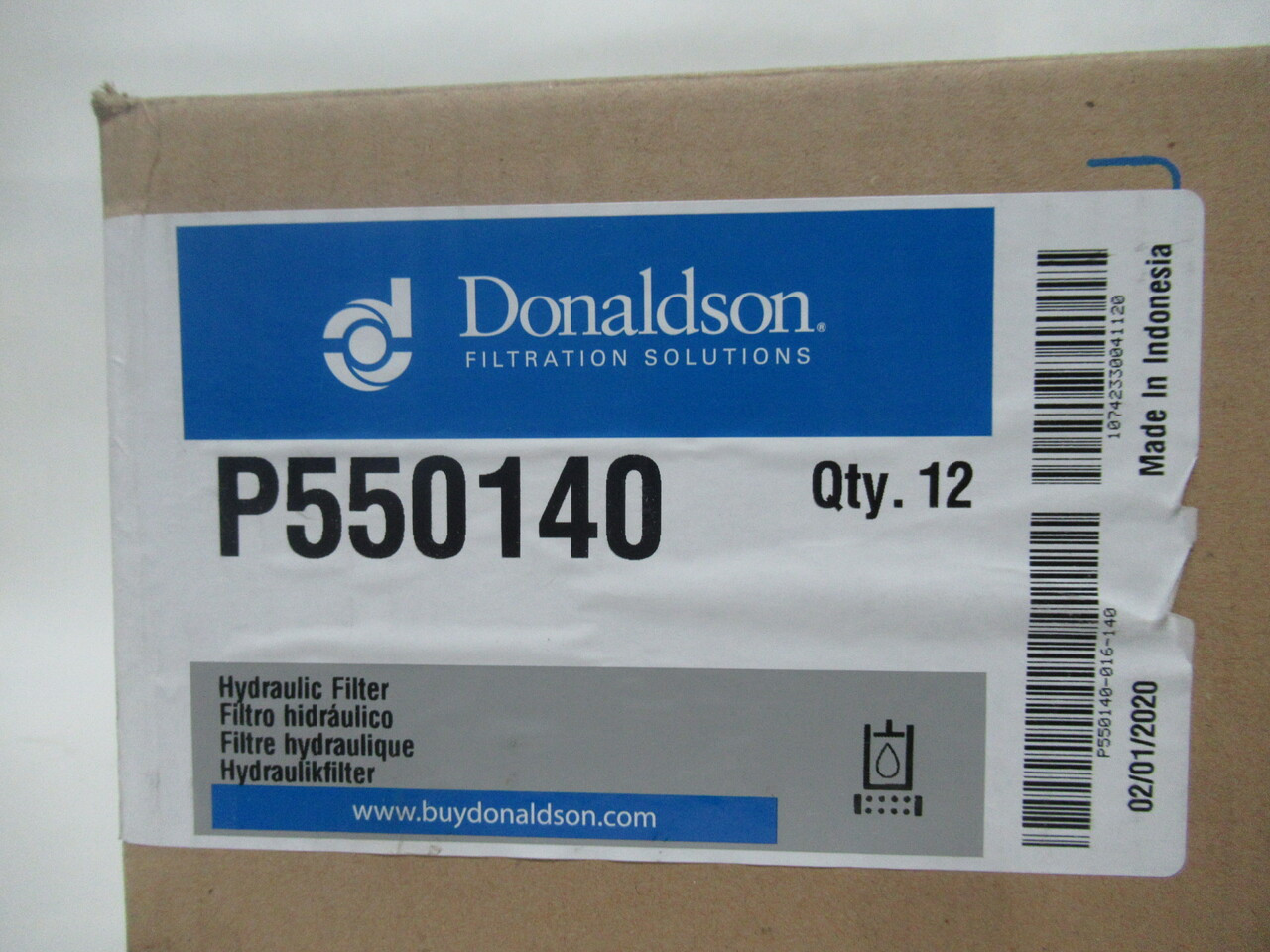 Donaldson P550140 Hydraulic Filter 4.49"OD 2.30ID 12 Pack *Open/Damaged Box* NEW