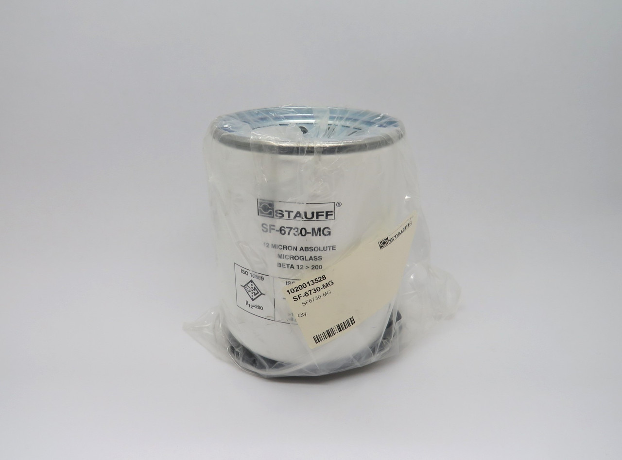 Stauff SF-6730-MG Replacement Filter Element 6.6"L 5.08"H 5.08"OD 12 Micron NWB