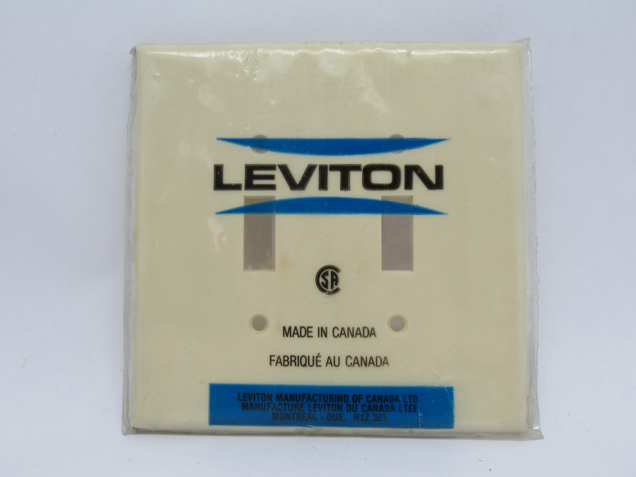 Leviton 86109 2-Gang Oversized Toggle Switch Wall plate IVORY Lot Of 13 NWB