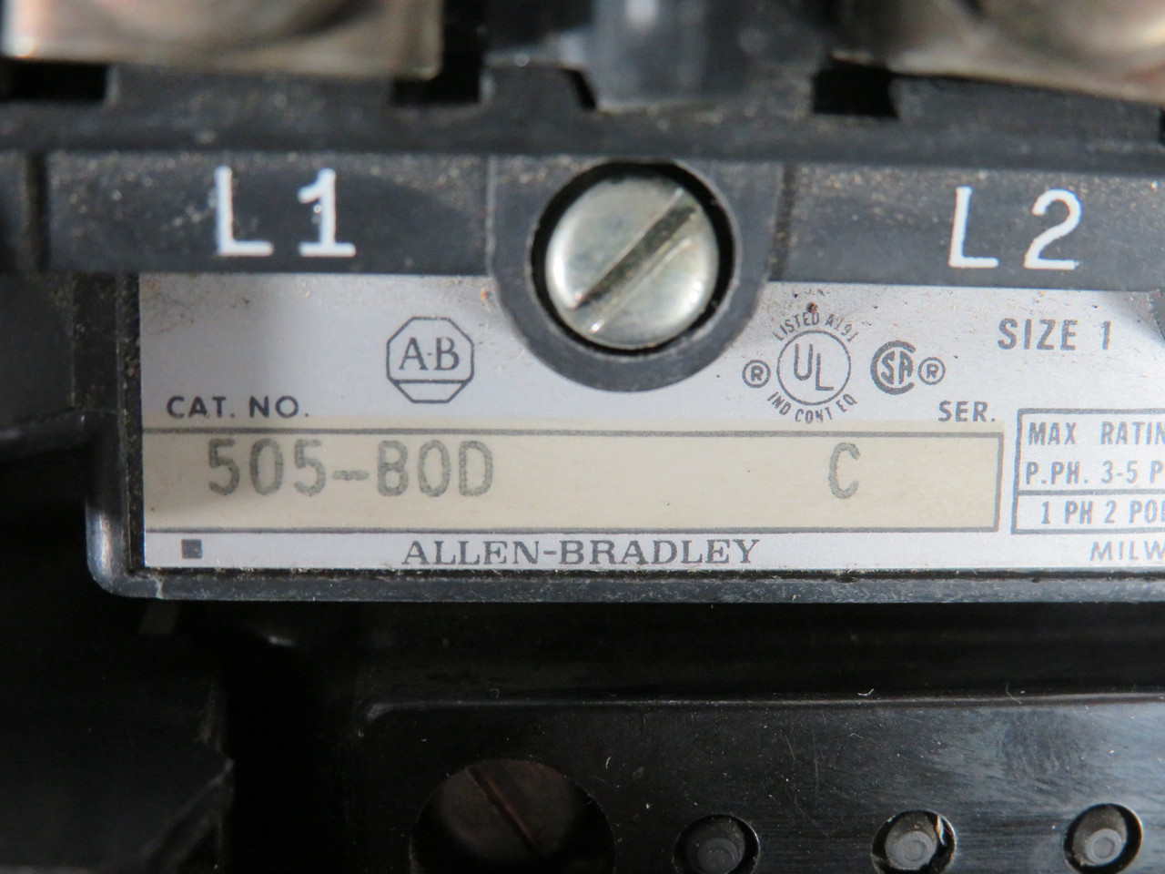 Allen-Bradley 505-BOD-17-90011 Reversing Starter Ser C w/ Surge Protector USED