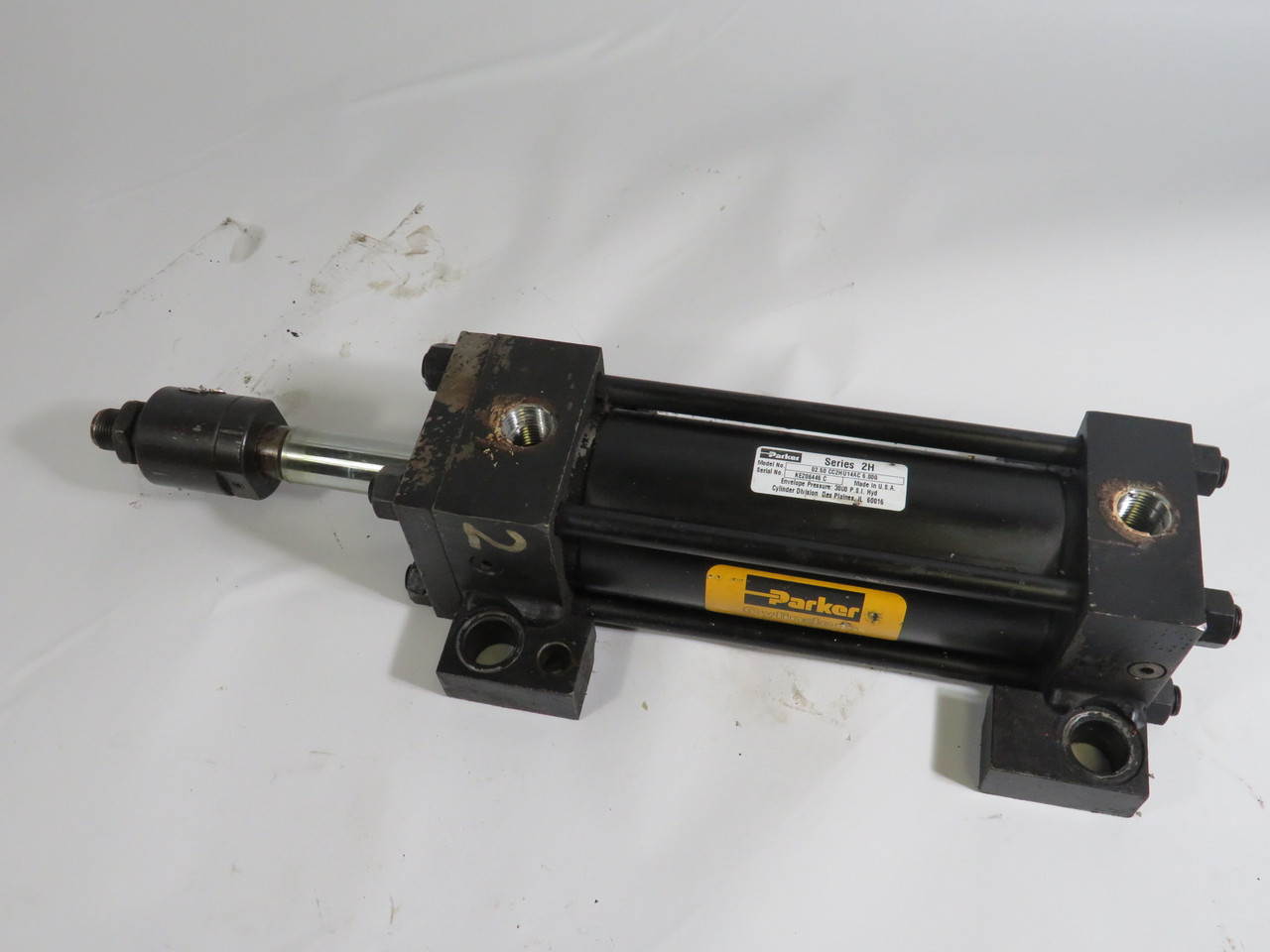 Parker 02.50CC2HU14AC-6.000 Hydraulic Cylinder 2.5"Bore 6"Stroke *COS DMG* USED