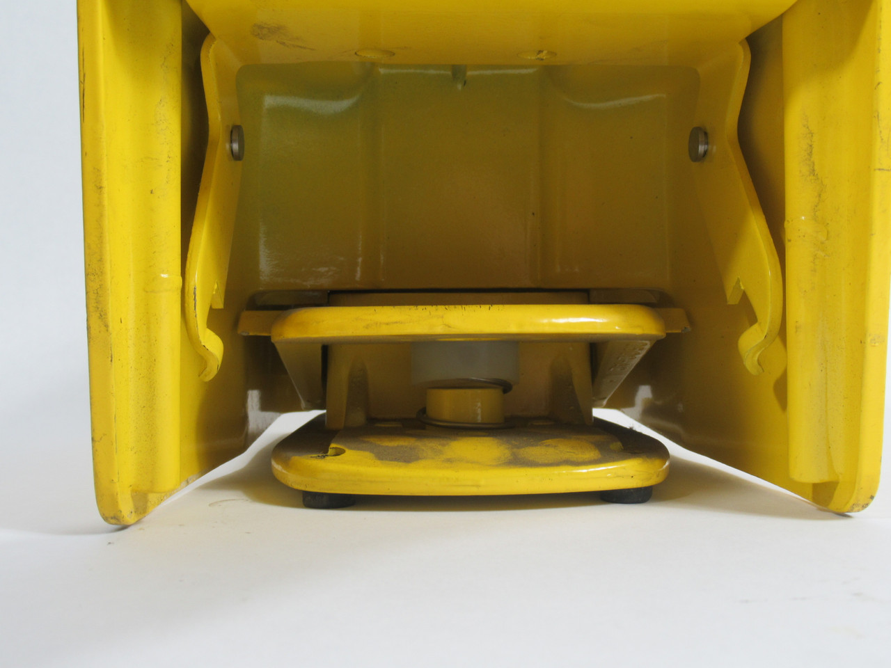 Square D 2502-A2 Hooded Yellow Foot Pedal *Missing Screws* USED