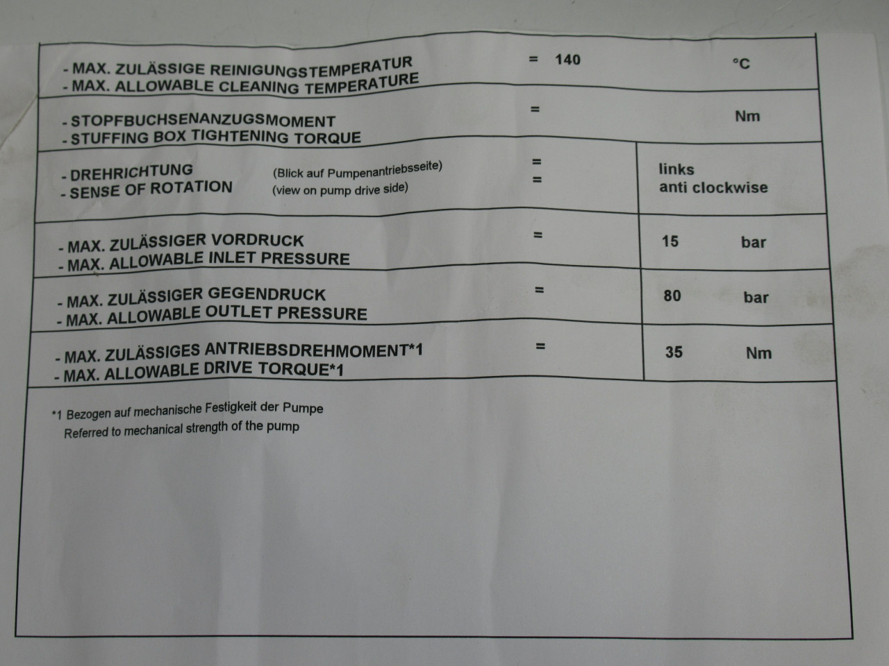 Oerlikon GMB01D-RML-213Z Gear Metering Pump With Magnetic Coupling 20cm3 USED
