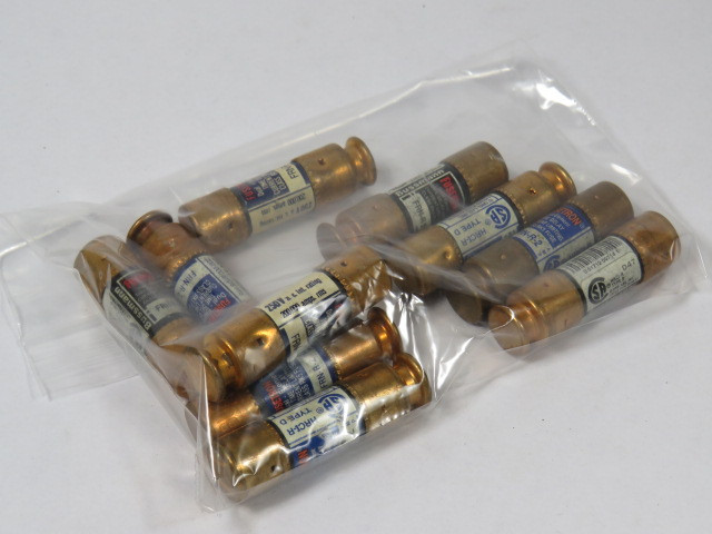 Fusetron FRN-R-2 Dual Element Time Delay Fuse 2A 250V Lot of 10 USED
