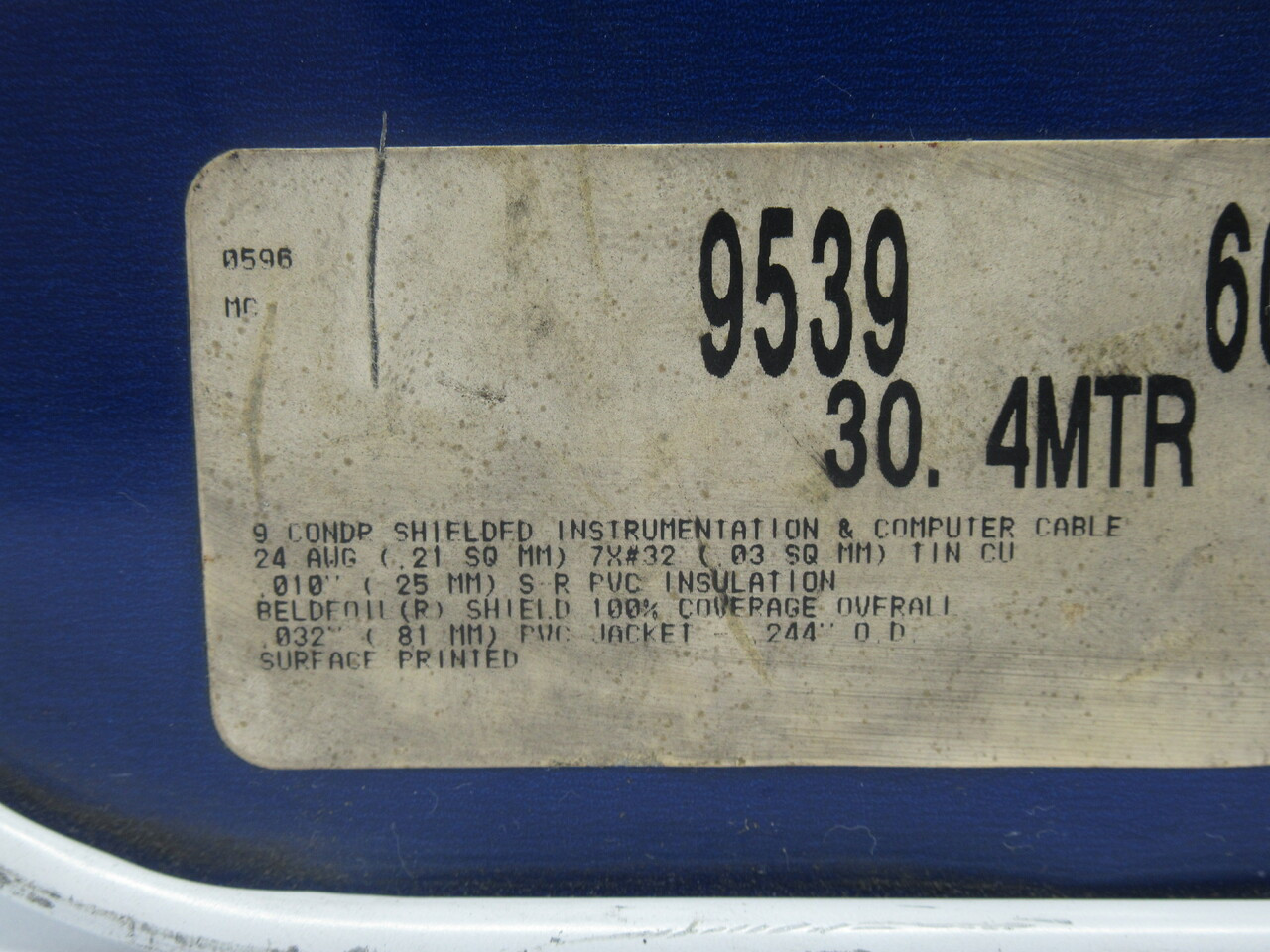 Belden 9539060100 Spooled Cable Shielded 300V 9Wire 24AWG 35ft SHELF WEAR NOP