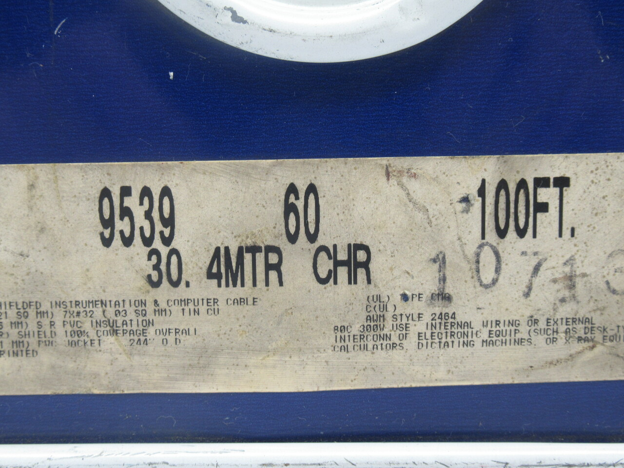 Belden 9539060100 Spooled Cable Shielded 300V 9Wire 24AWG 35ft SHELF WEAR NOP