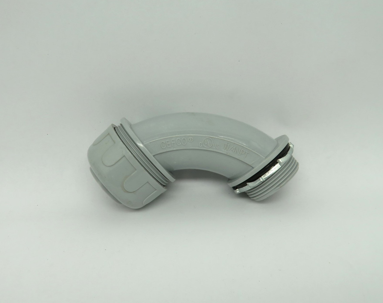 Cefco FNMC-B Plastic 1-1/4" 2-Piece 90 Degree Elbow Conduit Fitting USED
