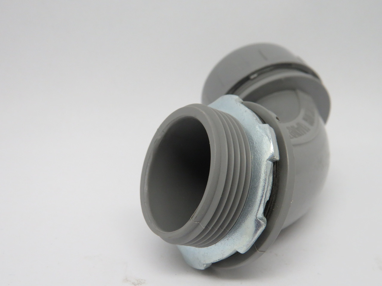 Centaur WI-NMFA125 Plastic 1-1/4"NPT 2-Piece 90 Degree Elbow Connector USED