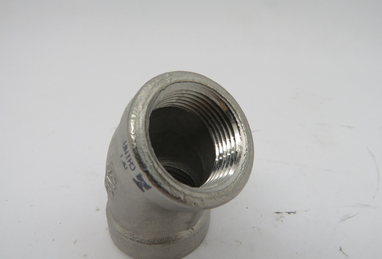 Mueller 150-3/4 Threaded 3/4" 45 Degree Elbow Fitting Stainless Steel NOP