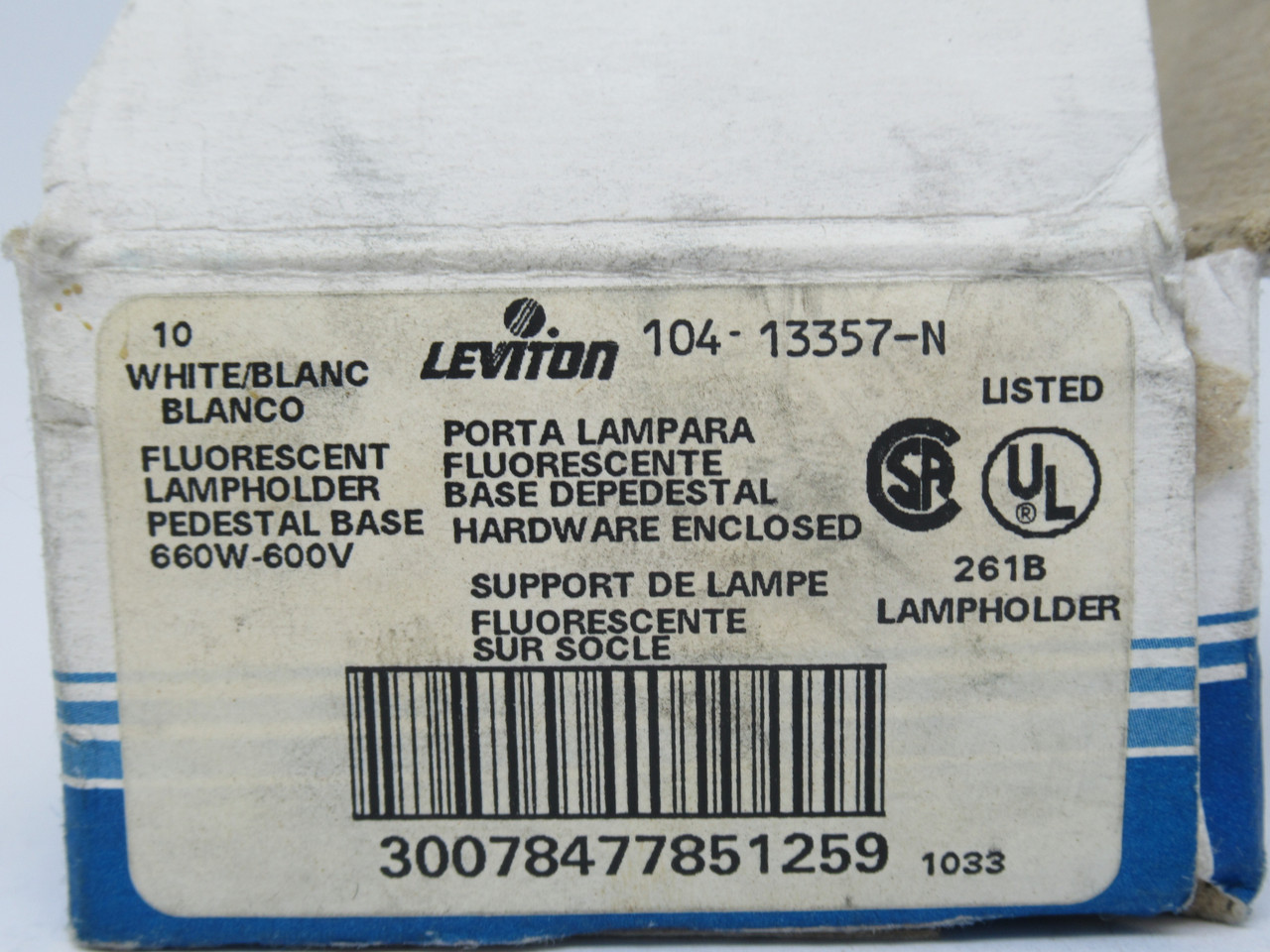 Leviton 13357-N Pedestal Base Fluorescent Lamp Holder 660W 600V Lot Of 7 NEW