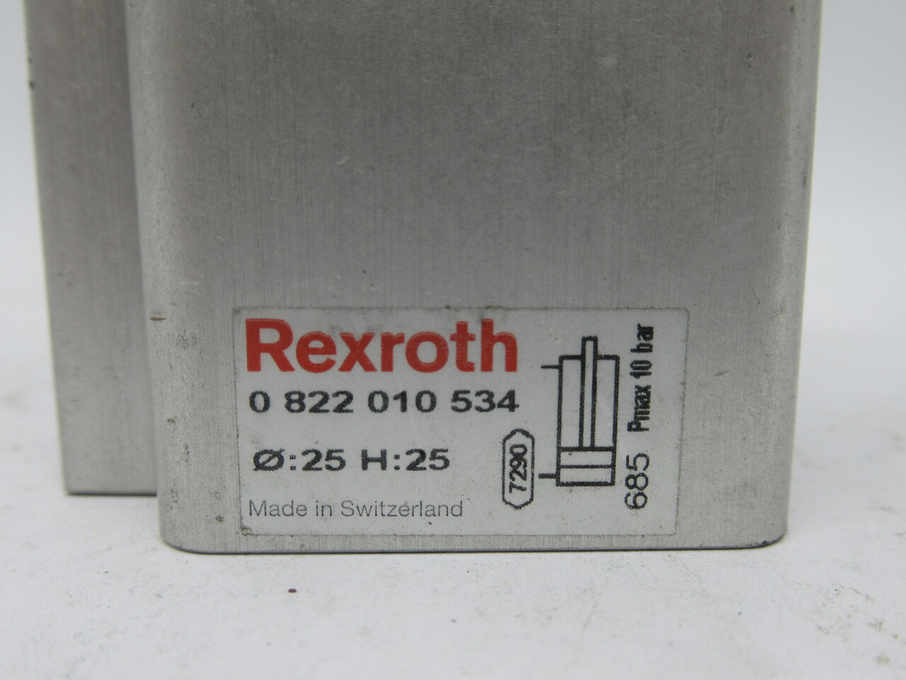 Rexroth 0-822-010-534 Pneumatic Cylinder 25mm Bore 25mm Stroke NOP