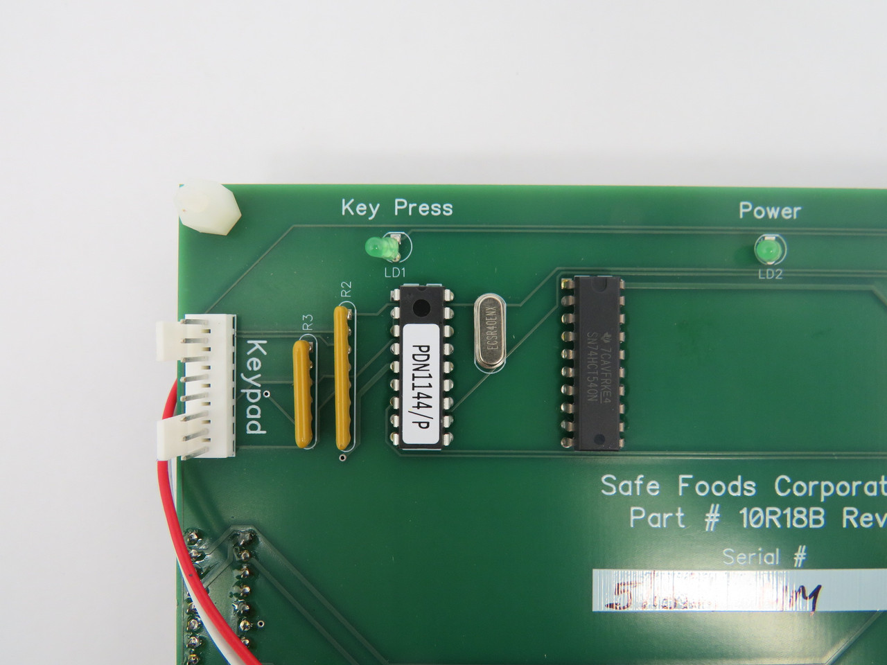 Safe Foods Corporation 10R18B Rev 2 Display Panel NOP