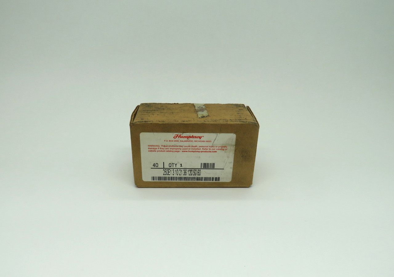 Humphrey 250E1-3-10-21-36-120-50-60 3-Way Solenoid Valve 120V *Open Box* NEW