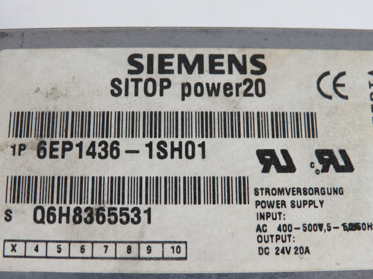 Siemens 6EP1436-1SH013 Power Supply Set to 25VDC *Cosmetic Scratch* USED