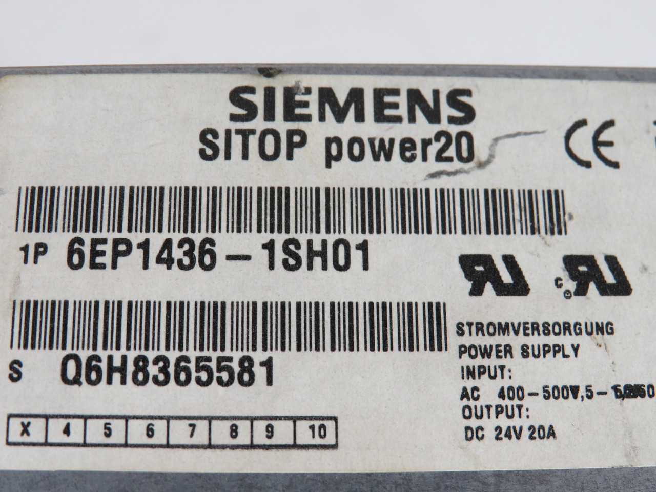 Siemens 6EP1436-1SH013 Power Supply Set to 26VDC *Cosmetic Scratch* USED