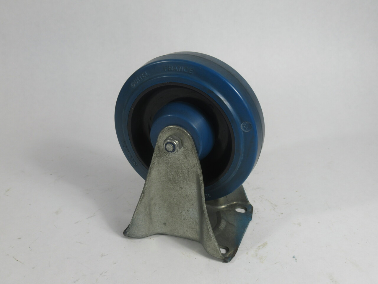 Guitel France 722-125-1211 Fixed Plate Caster Wheel 125mm OD 32mm Hub USED