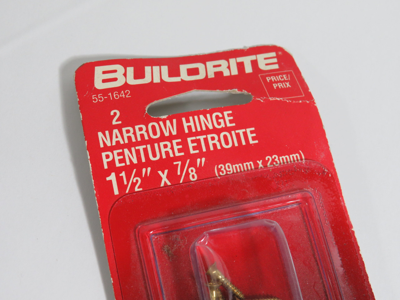 Buildrite 55-1642 Narrow Hinge 1-1/2" x 7/8" 39x23mm 46-8703-2 NEW